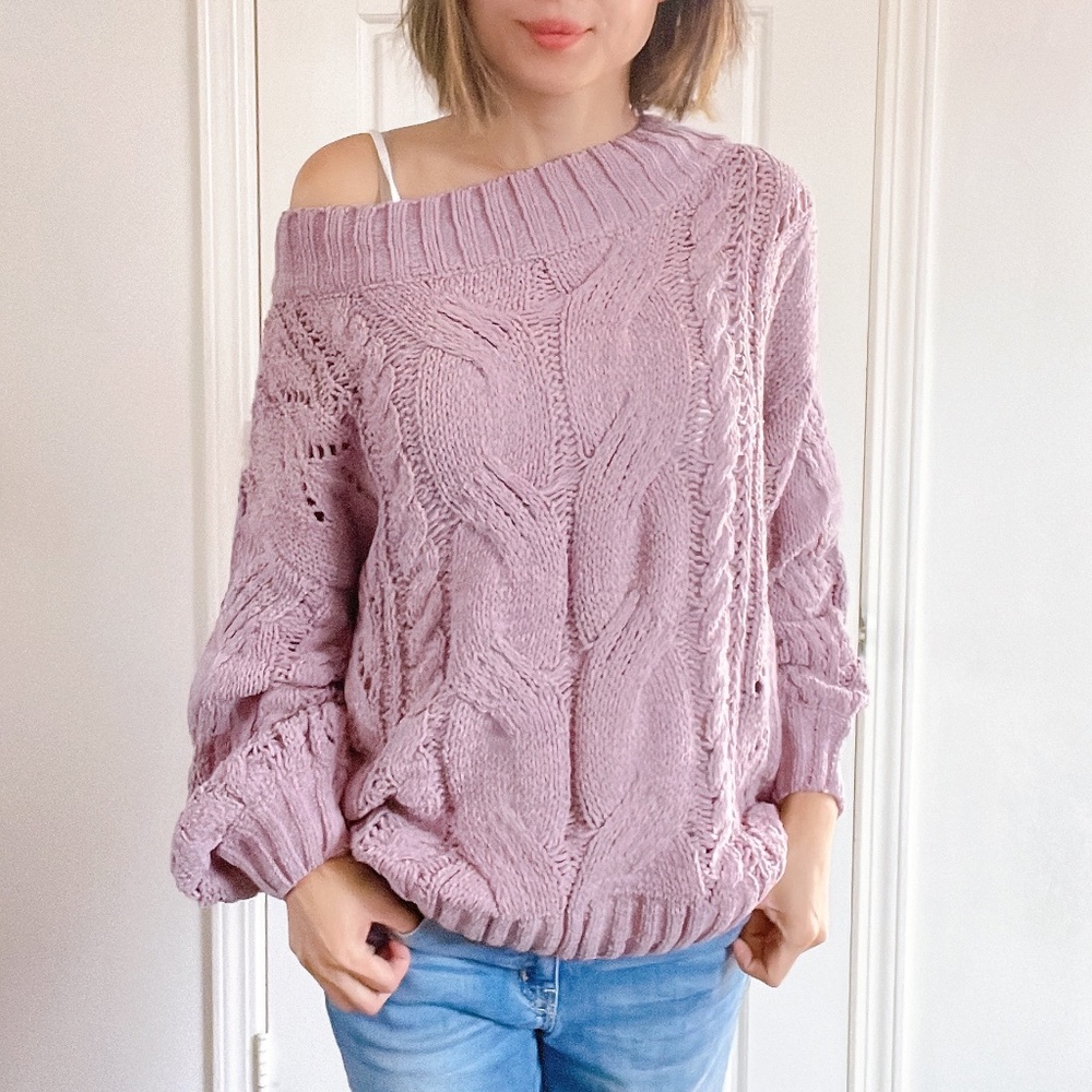 Miracle Luxe Lavender Oversized Chenille Sweater Top - Picture 9 of 11